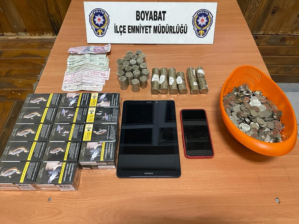 Sinop’ta 3 hırsızlık şüphelisi çalıntı malzemelerle yakalandı