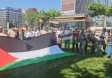 Madleen gemisine yapılan baskın, Güvenpark'ta protesto edildi; halk özgürlük için birlik çağrısı yaptı.