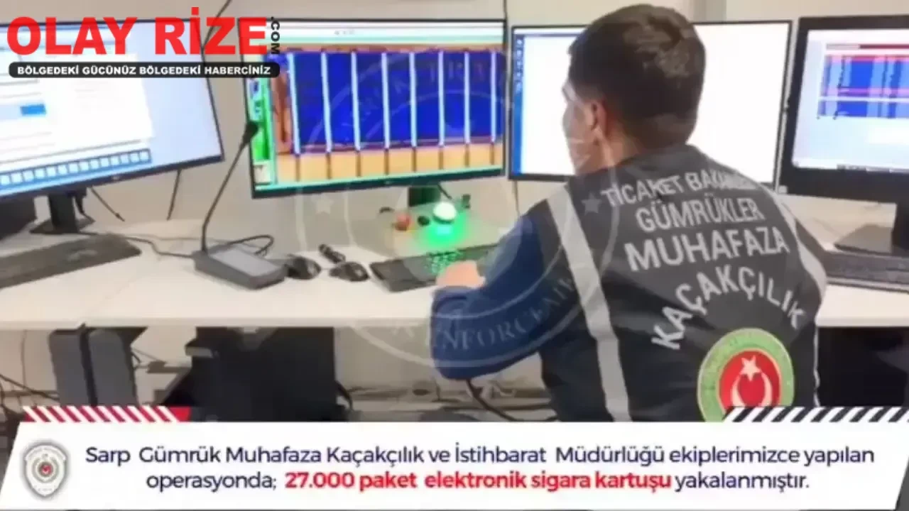 Sarp Sınır Kapısı’nda 4.5 milyon TL değerinde kaçak elektronik sigara kartuşu ele geçirildi