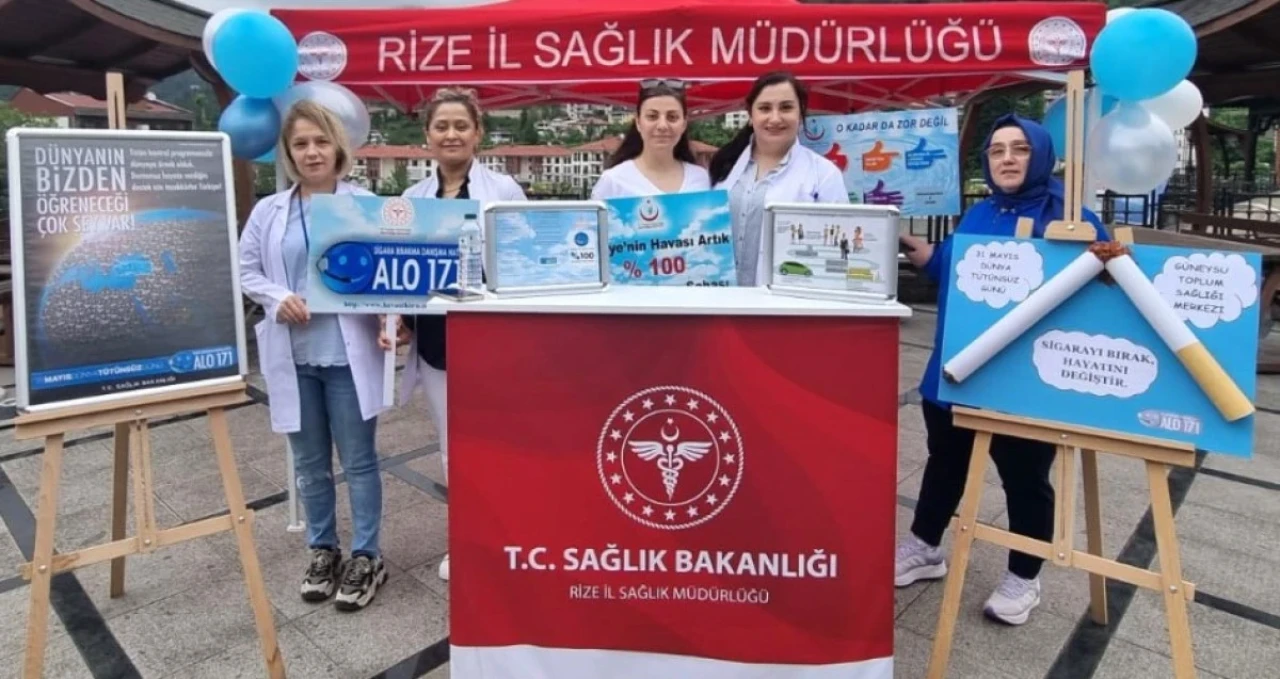 Rize'de "31 Mayıs Dünya Tütünsüz Günü" Kapsamında Etkinlikler Düzenlendi!