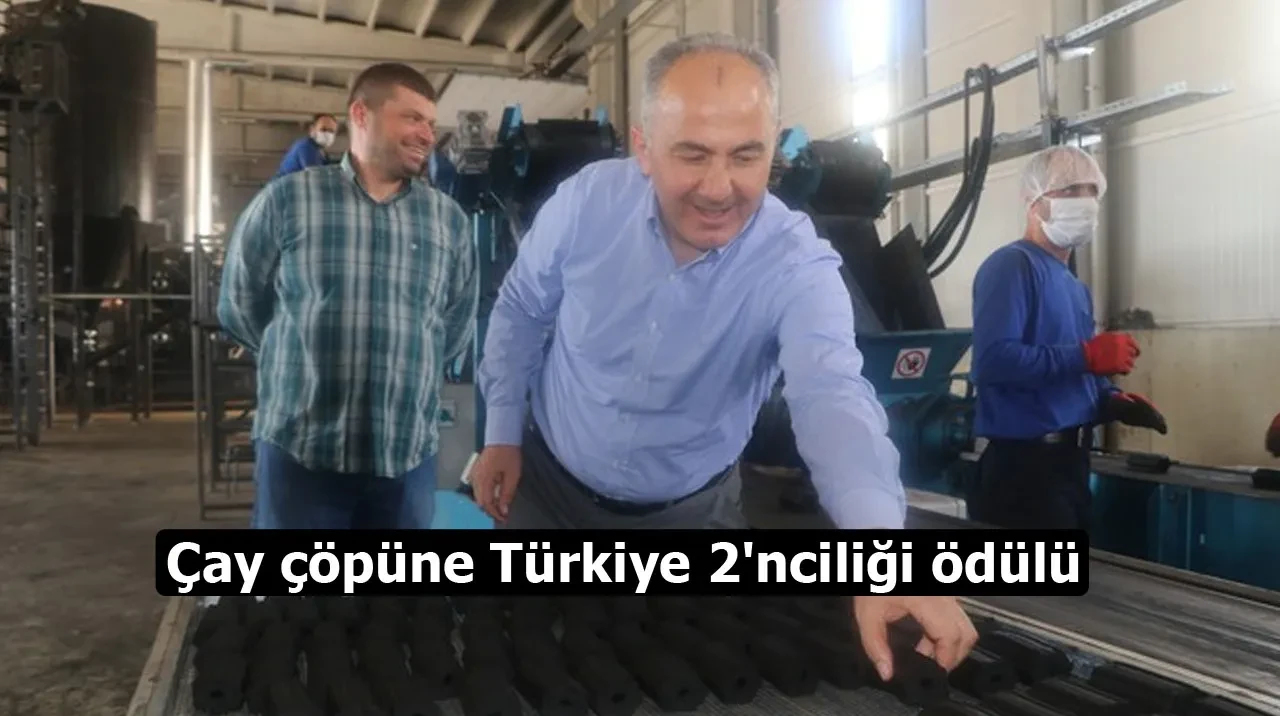 Çay çöpüne Türkiye 2'nciliği ödülü