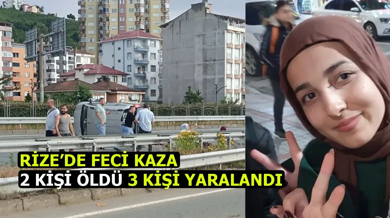 Rize'de Bayram Tatili Dönüşünde Facianın Eşiğinden Dönüldü: 2 Ölüm, 3 Yaralı!