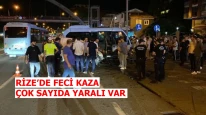 Rize'de Adnan Menderes Bulvarı'nda trafik kazası