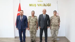 Jandarma Komutanları Vali Çakır'ı Ziyaret Etti, Başarılar Diledi