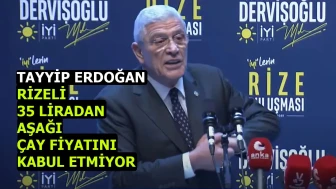 Dervişoğlu Rize'den Erdoğan'a seslendi! Rizeli 35 Liradan aşağı çay fiyatını kabul etmiyor