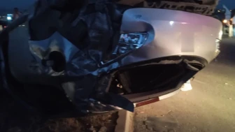 Kırıkhan'da Ters Dönen Araçta Sıkışan Sürücü Hastaneye Kaldırıldı
