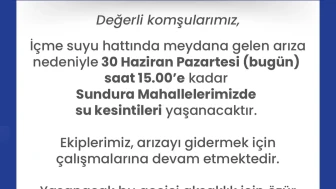 Hopa'da su kesintisi! Sundura Mahalleleri için geçici arıza onarımı sürüyor.