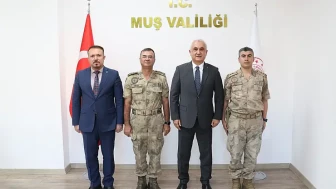 Jandarma Komutanları Vali Çakır'ı Ziyaret Etti, Başarılar Diledi