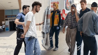 Bahçıvanı darp eden alkollü şüpheli yakalandı, hastaneye kaldırıldı