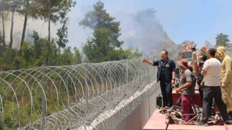 Hatay'da Suriye kaynaklı orman yangınlarına karadan ve havadan yoğun müdahale sürüyor