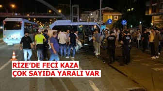 Rize'de Adnan Menderes Bulvarı'nda trafik kazası