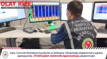 Sarp Sınır Kapısı’nda 4.5 milyon TL değerinde kaçak elektronik sigara kartuşu ele geçirildi