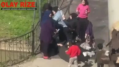 Rize'de Kadınlar Arasında Meydana Gelen Kavga, Erkeklerin Müdahalesiyle Sonlandı