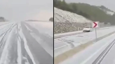 Burdur dostluk yolu beyaza büründü