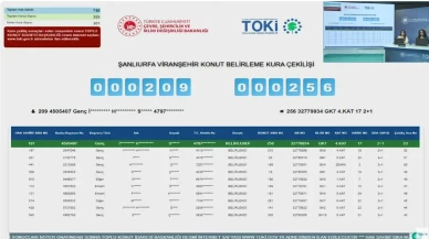 355 dairenin yer aldığı TOKİ Şanlıurfa Viranşehir konut belirleme kura sonuçları açıklandı