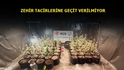 Rize'de narkotik operasyonu: 1 kg esrar ve metamfetamin ele geçirildi, 2 tutuklama!