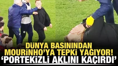 Dünya basını Mourinho'nun Okan Buruk'un burnunu sıkmasını konuşuyor! 'Mourinho aklını kaçırdı'