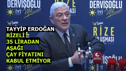 Dervişoğlu Rize'den Erdoğan'a seslendi! Rizeli 35 Liradan aşağı çay fiyatını kabul etmiyor