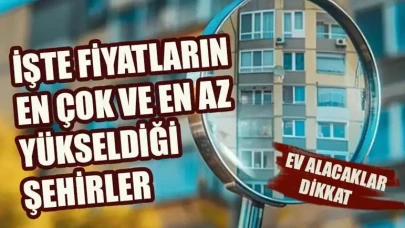 Ev alacaklar dikkat! İşte fiyatların en çok ve en az yükseldiği şehirler