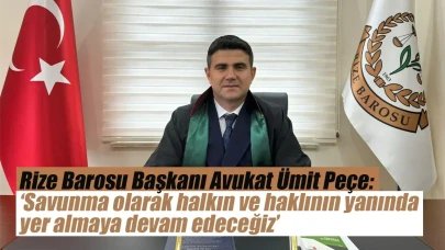 Baro Başkanı Peçe: 'Savunma olarak halkın ve haklının yanında yer almaya devam edeceğiz'