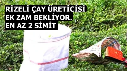 RİZELİ ÇAY ÜRETİCİSİ EK ZAM BEKLİYOR. EN AZ 2 SİMİT