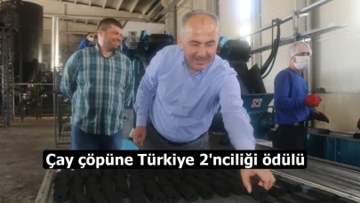 Çay çöpüne Türkiye 2'nciliği ödülü