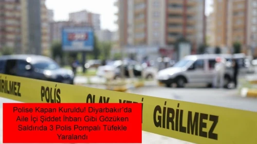 Diyarbakır'da polis ekiplerine kapı arkasından pompalı tüfekle saldırı: 3 polis yaralı, saldırgan gözaltında