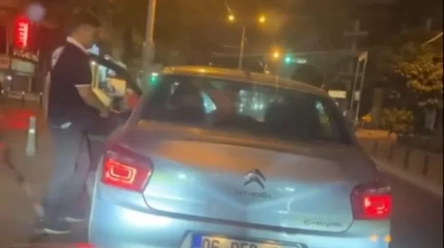 Güngören'de yol verme tartışması kavgaya dönüştü, cam kırıldı!