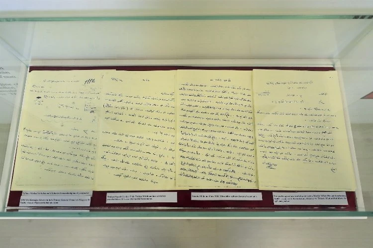 1.Kolordu’ya ait belgeler Lozan Müzesi
