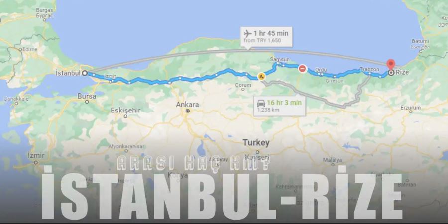 İstanbul Rize İli Arası Kaç Saat Otobüsle?