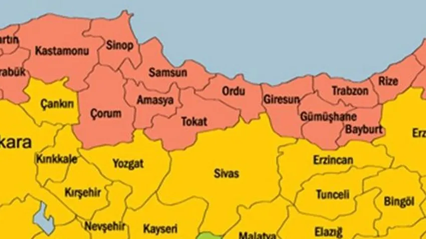 Artvin, Bayburt, Giresun, Gümüşhane, Ordu, Rize, Samsun, Tokat ve Trabzon dikkat! Tek tek uyarıldınız. Pazar gece çok kuvvetli geliyor