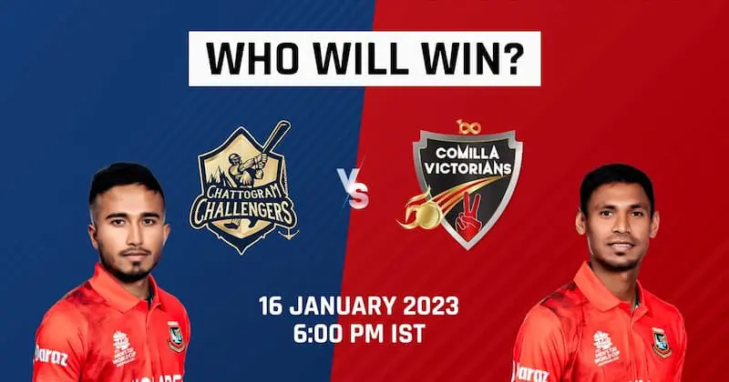 Chattogram Challengers Vs Comilla Victorians, 35th Match Prediction, Dream 11, Fantasy 11 Tips, Head-To-Head, Playing XI And Probable 11, Weather Forecast, Pitch Report & Injury Updates, & Fantasy Cricket Tips, Where To Watch